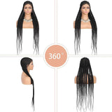 Embroidery Full Double Lace Braided Wigs For