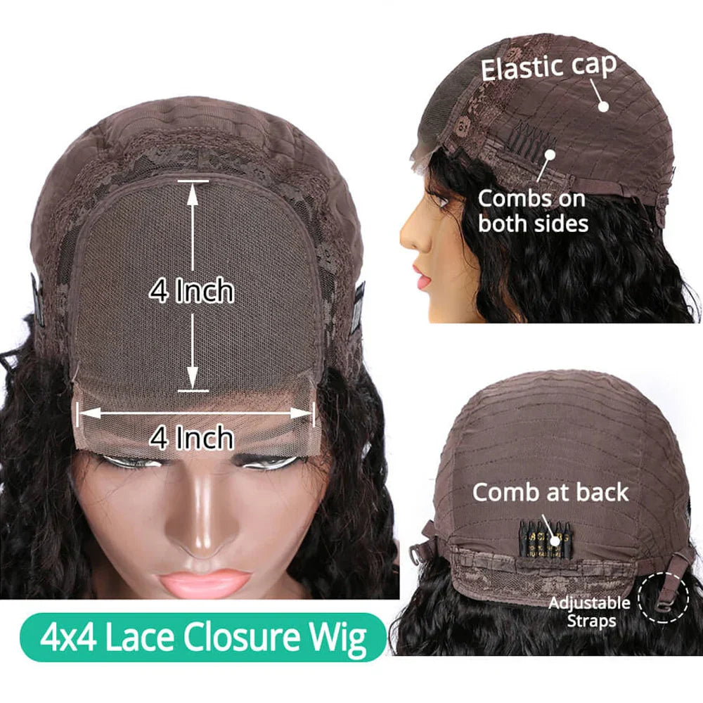 Lace Front Human Hair Wigs Pre Plucked Brazilian