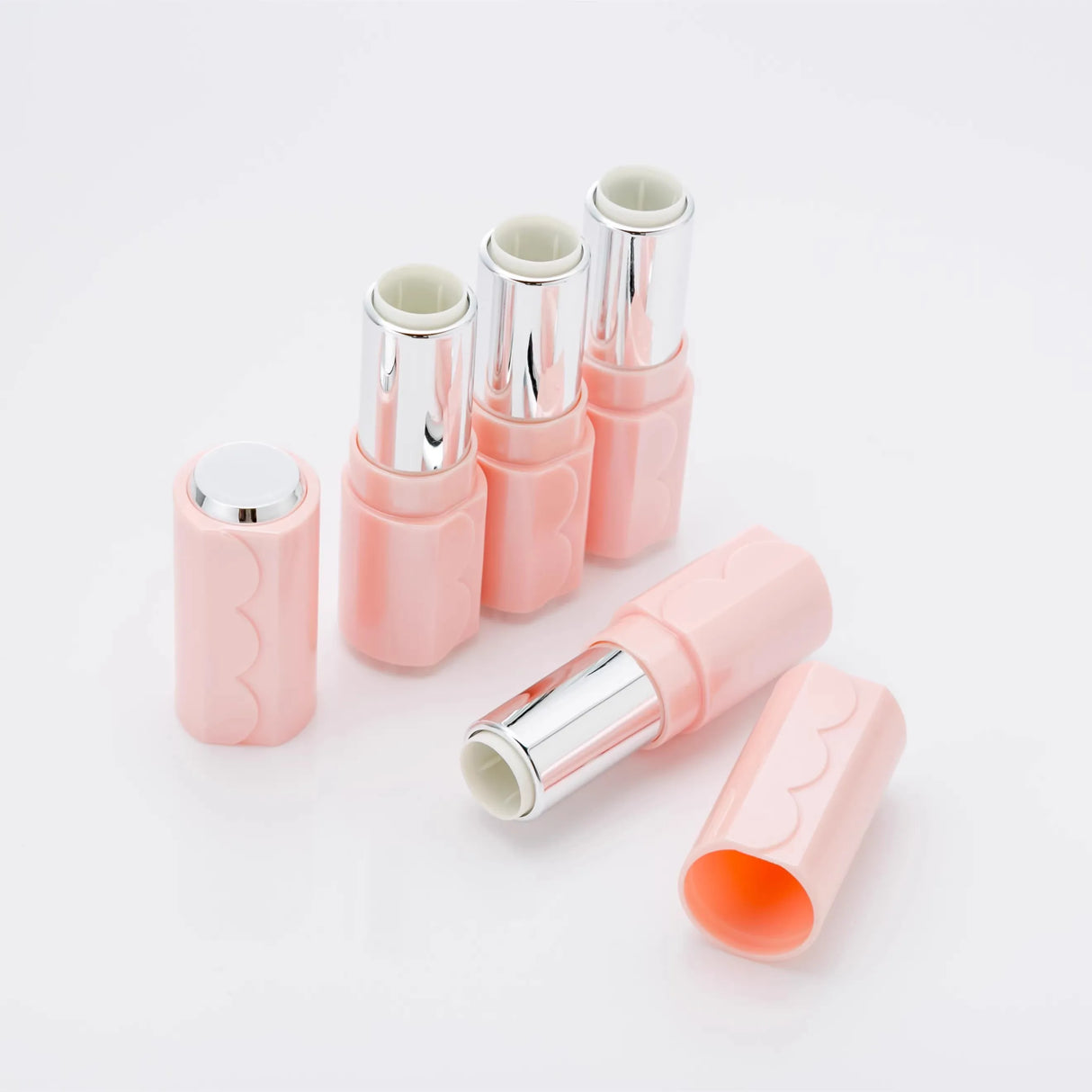 Pink Lipstick Tube Diy Round Lip Balm