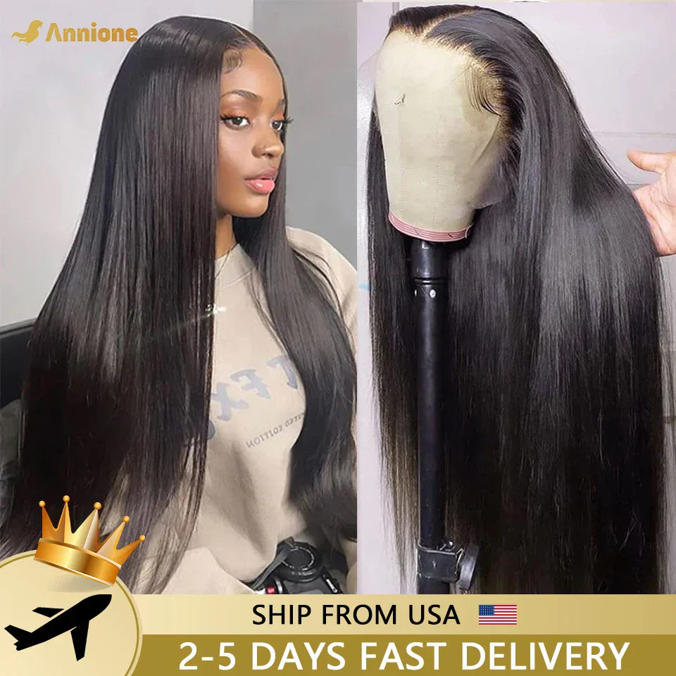 Straight Wigs Human Hair 13X4 Transparent Hd Lace