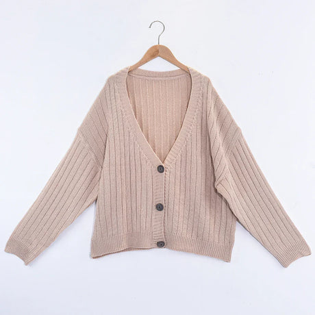 Autumn Winter V Neck Sweater Cardigan New Solid