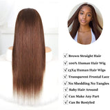 Bone Straight Lace Front Wigs Human Hair