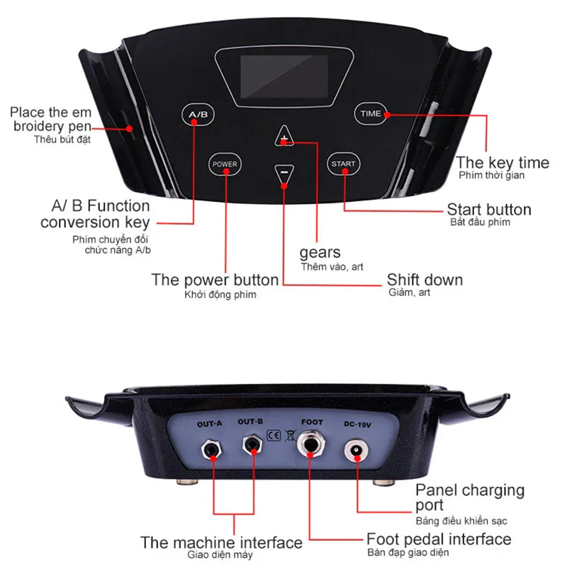 Digital Permanent Makeup Eyebrow Tattoo Machine Kit With