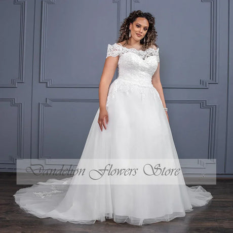 Elegant Wedding Dresses Boat Neck Off The Shoulder