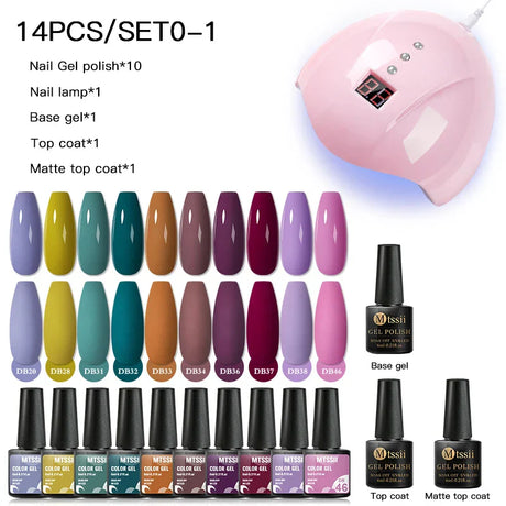 Gel Nail Polish Set With W