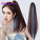 Long Wavy Straight Claw Clip On Ponytail Hair