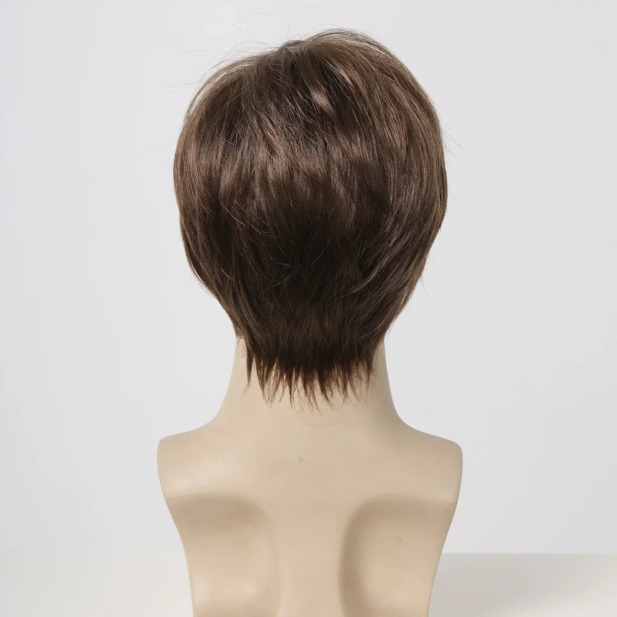 Bob Pixie Cut Wig For Men Light Brown