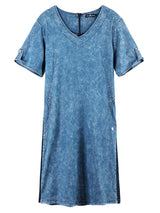 Lih Hua Women' Denim Dress Summer Slim Dress