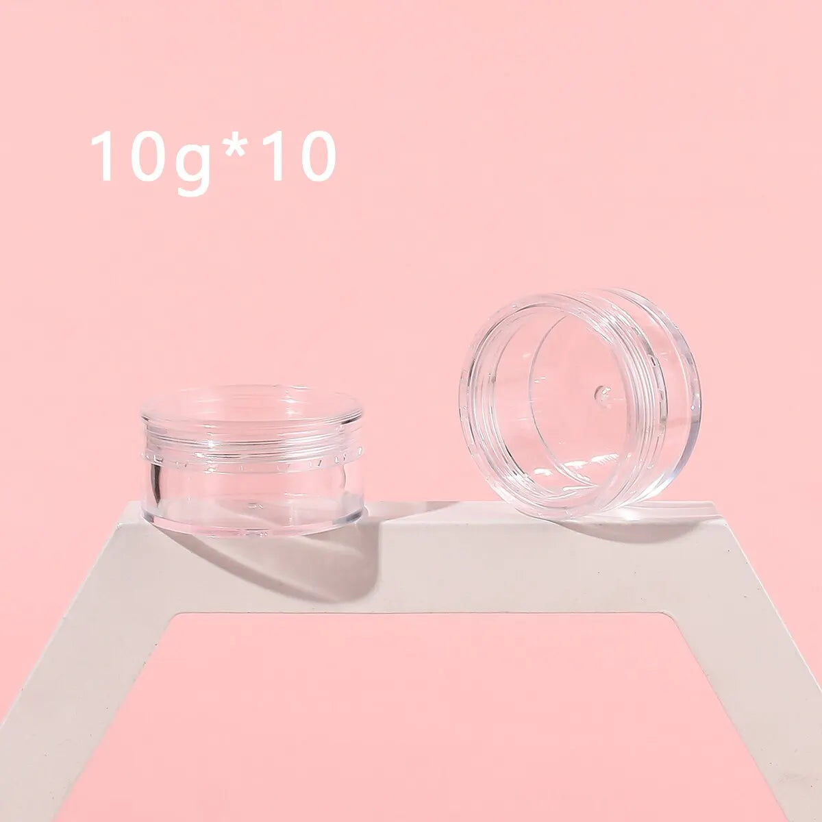 G Round Clear Jars With Screw Cap Lid