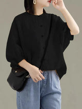 Cotton Linen Blouses Female Long Sleeve Shirts Autumn