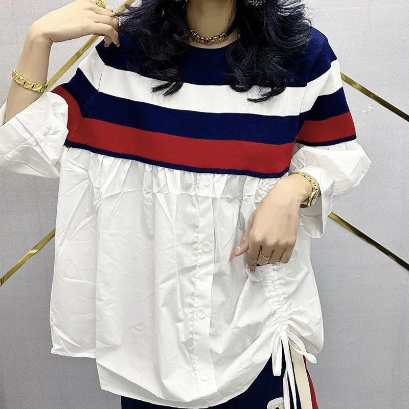 New Fashion Set Women'S Slim Loose Fit Large