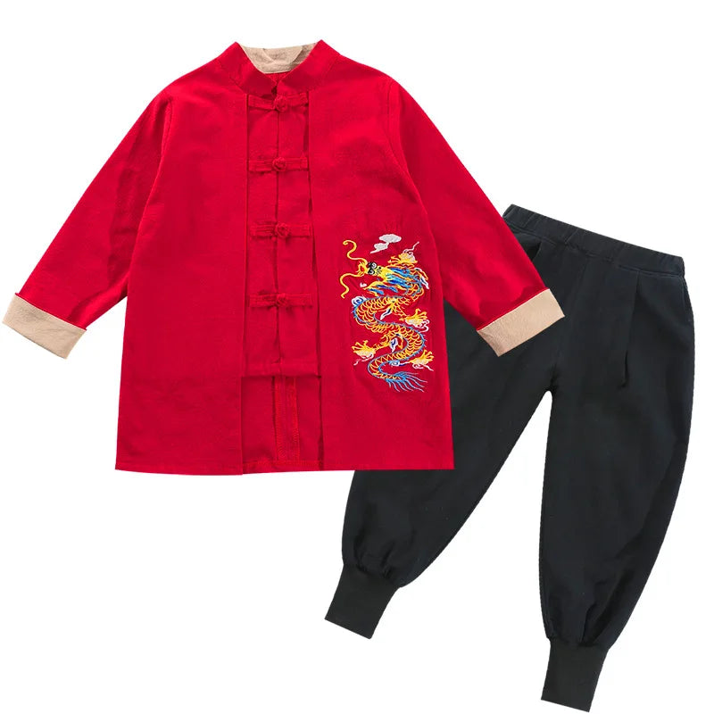 2023New Chinese Traditional Hanfu For Kids Boys Long