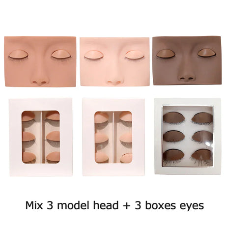 Training False Eyelash Practice Lash Silicone Mannequin Model