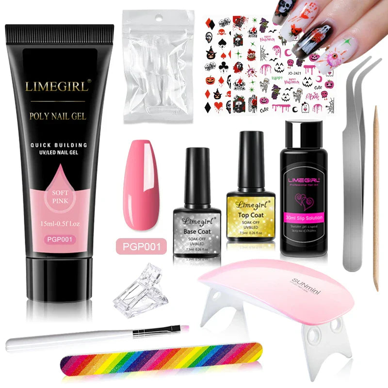 Limited Nail Extension Gel Kit Halloween Manicure Kit