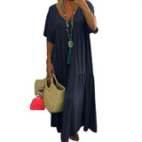 Soft Chic Big Hem Beach Maxi Dress Lady