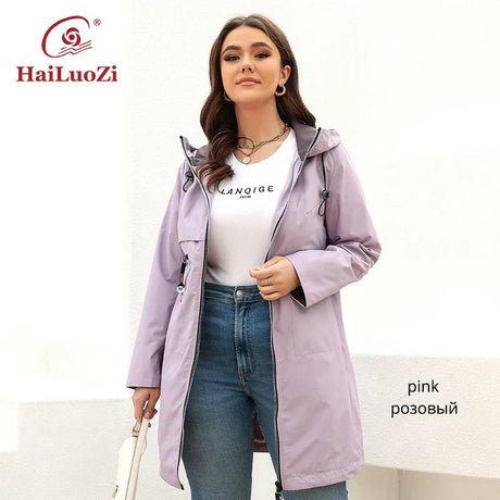 Hailuozi Women' Trench Coat Jacket For Women Spring