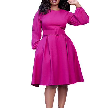 Office Lady A-Line Dress African Long Dresses For