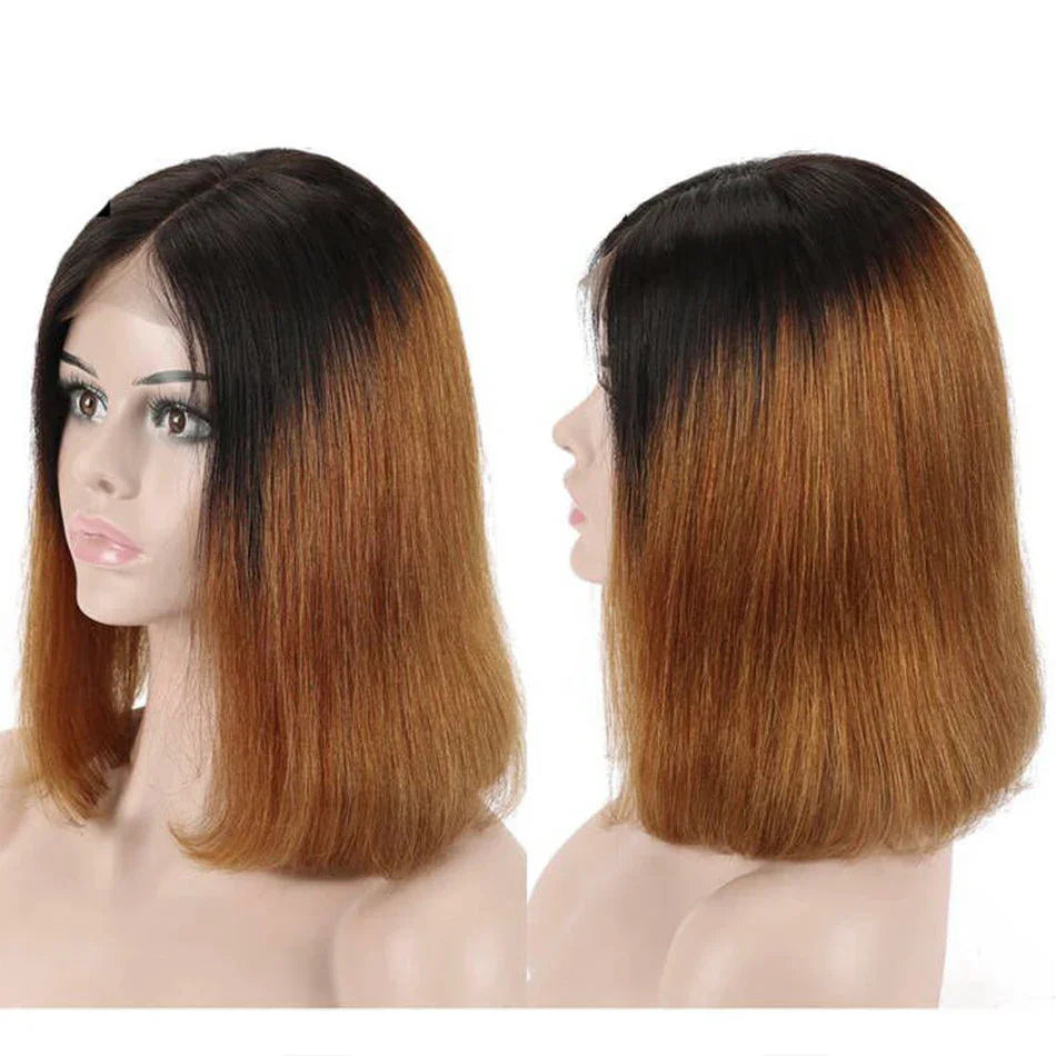 Short Bob Wig Ombre B/ Bob Straight Highlight