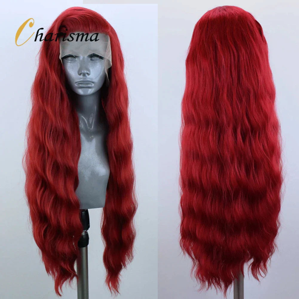 Charisma Red Wig Long Wavy Synthetic Lace Front