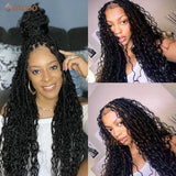 Synthetic Full Lace Front Wigs Locs Braided