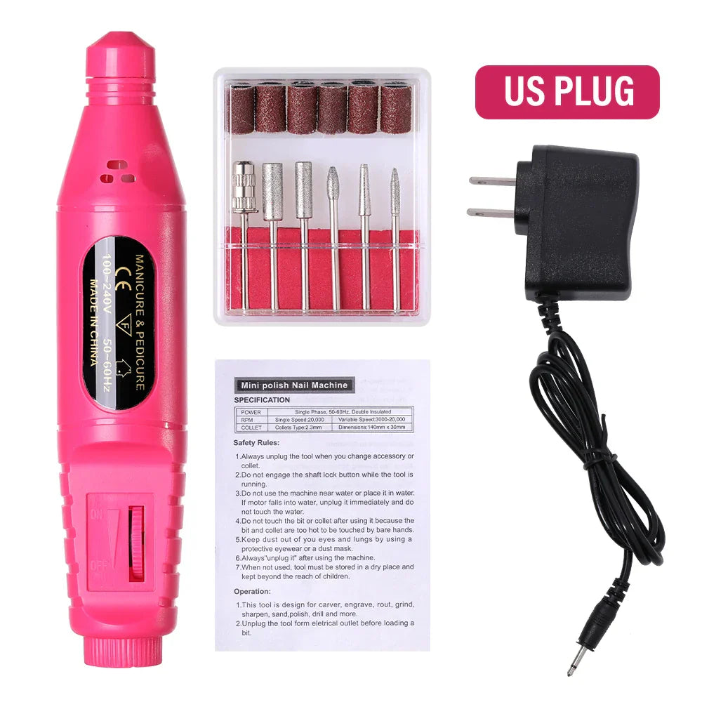 Halaiman Usb Nail Drill Manicure Set Electric Nail