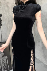 Goth Dark Romantic Gothic Velvet Aesthetic Dresses Vintage