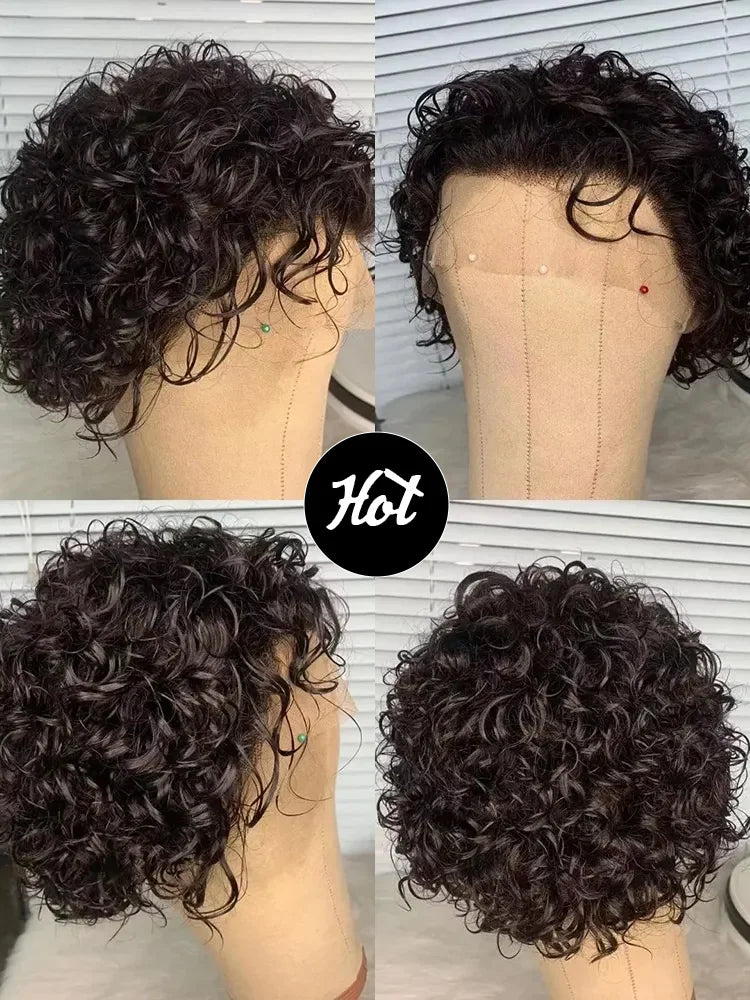 Pixie Cut Wig Human Hair X Lace Frontal