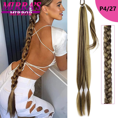 Long Diy Braided Ponytail Extension With Hair Tie