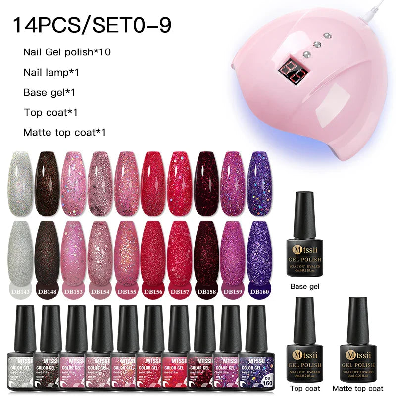 Gel Nail Polish Set With W