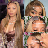 Highlight  Lace Front Wig Highlight Straight