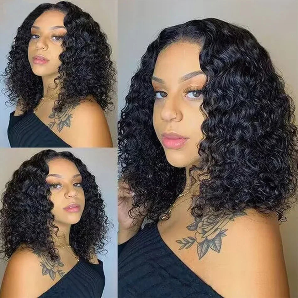 Glueless Wig Short Water Wave Bob Wig A