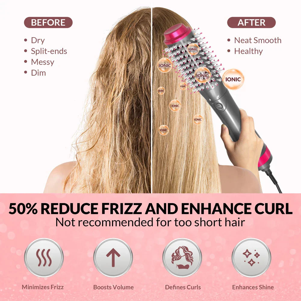 Chignon Hair Dryer Brush Hot Air Brush Styler