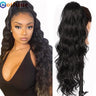 Body Wave Human Hair Drawstring Ponytail Clip In