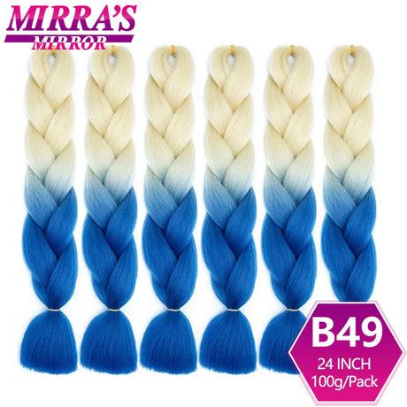 Jumbo Ombre Braids - Black, Brown, Blue, Pink