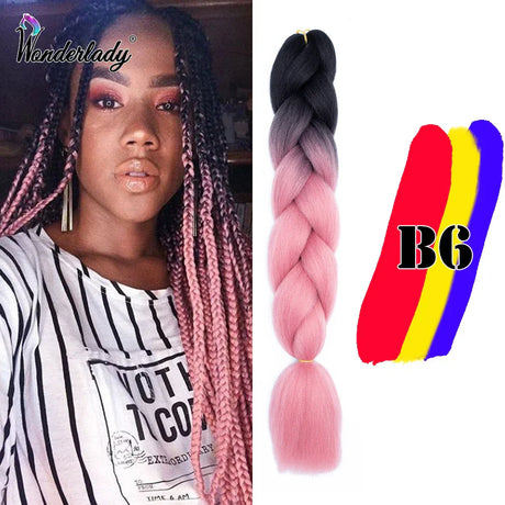 Wonderlady Color Long Colored Braiding Hair Jumbo Braids