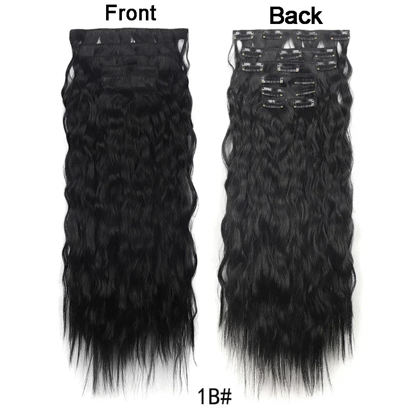 Long Curl Wave Clip In Hair Extensions Pcs/Set