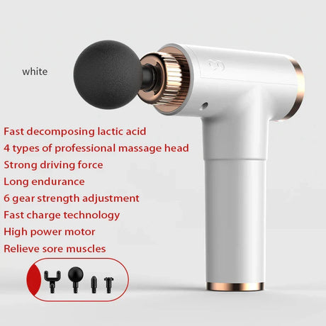 Lcd High Frequency Fascia Gun Massager With