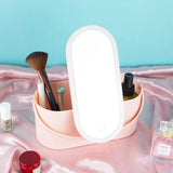 Makeup Organizer Box With Led Light Mirror Portable