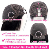 Kinky Curly U V Part Wig Human Hair