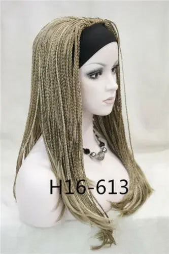 8-Color Long Straight Headband Braided Wig for Women