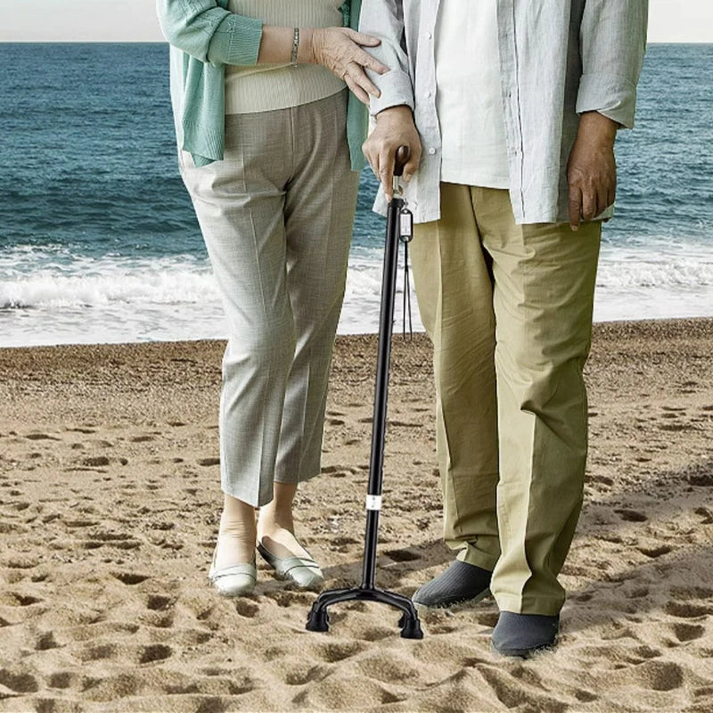 Carbon Material Lightweight Cane Four-Foot Non-Slip Crutch Elderly