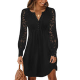 3Xl Lace Lady Long Sleeved Dress Women Clothing