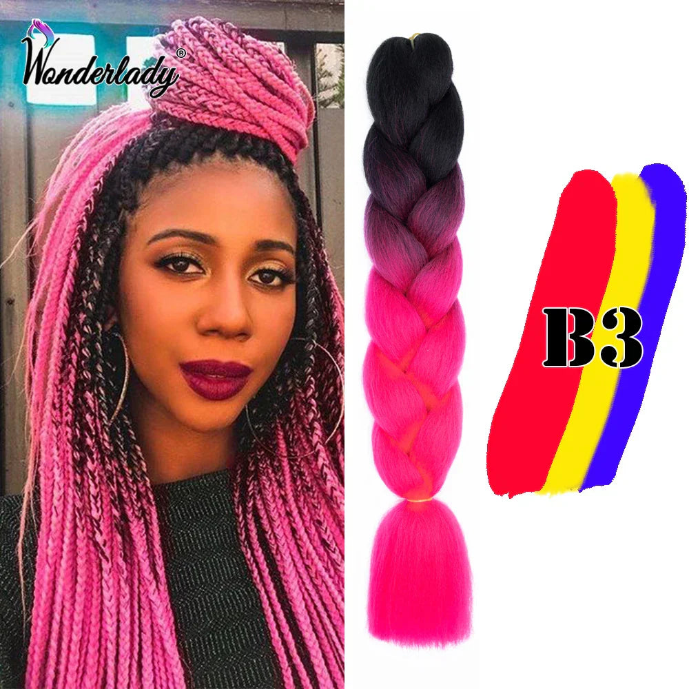 Wonderlady Color Long Colored Braiding Hair Jumbo Braids