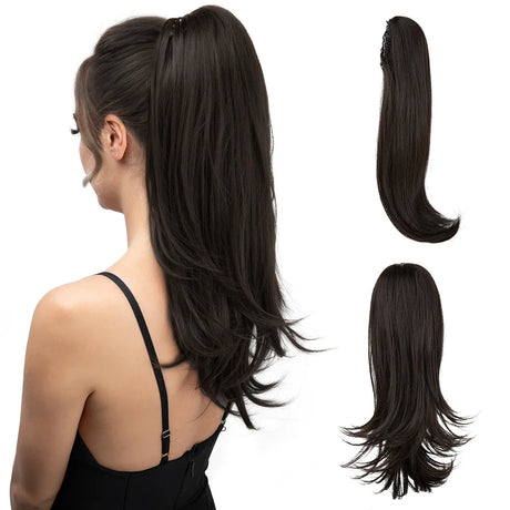 Synthetic Claw Clip In Ponytail Hair Extensions Hairpiece