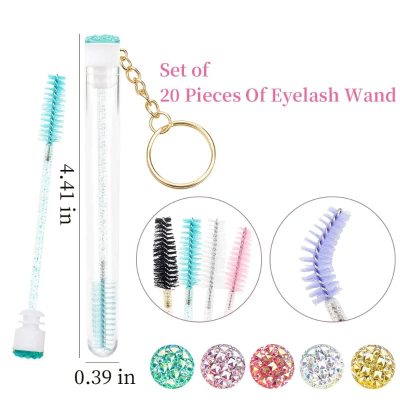 Mascara Wand Tubes Eyebrow Brush Diamond Key