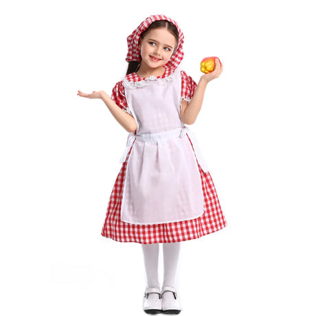 Kids Maid Dress Cosplay Kid Girl Fancy Pastoral