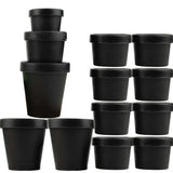 Black Refillable Bottles Plastic Makeup Jar Pot Travel