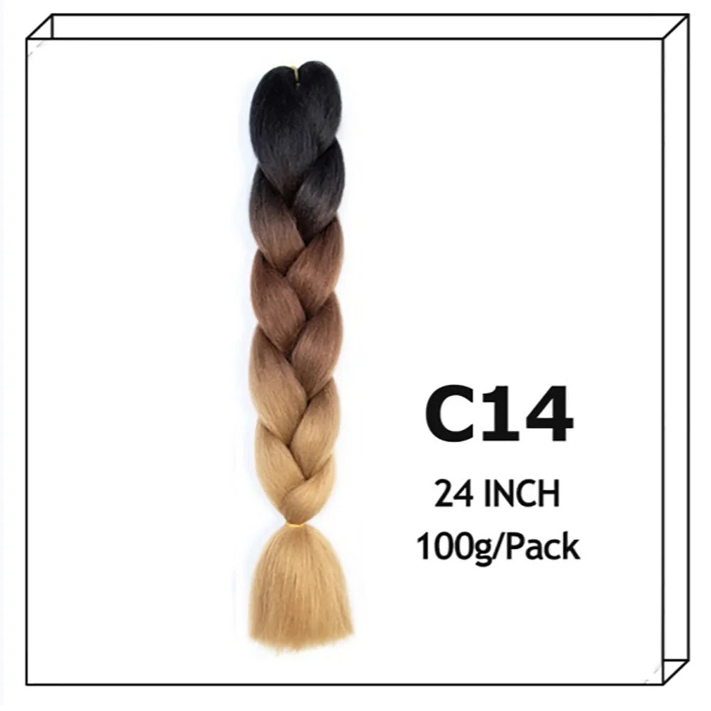 Synthetic Long Jumbo Ombre Braiding Hair For Women