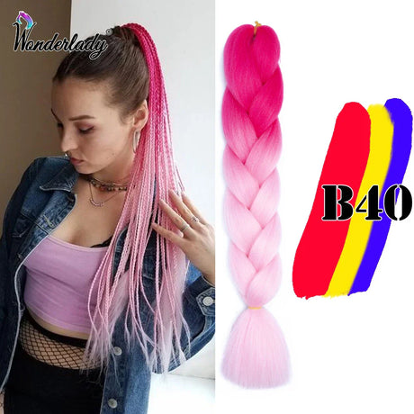 Wonderlady Color Long Colored Braiding Hair Jumbo Braids