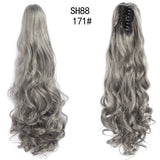 Synthetic Long Wavy Claw Clip On Ponytail Drawstring